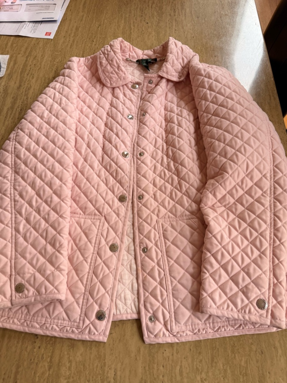 Lauren Ralph Lauren Light Pink Quilted Jacket size 1X